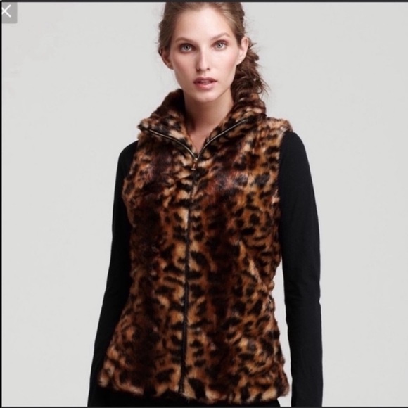 calvin klein faux fur vest